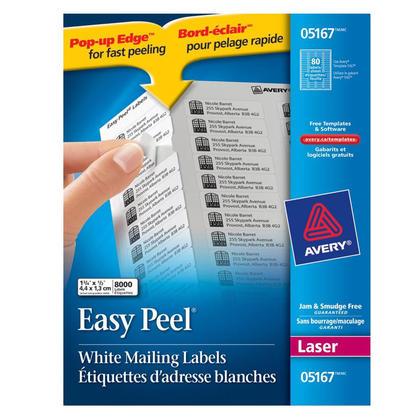 Avery® Easy Peel Address Labels, White