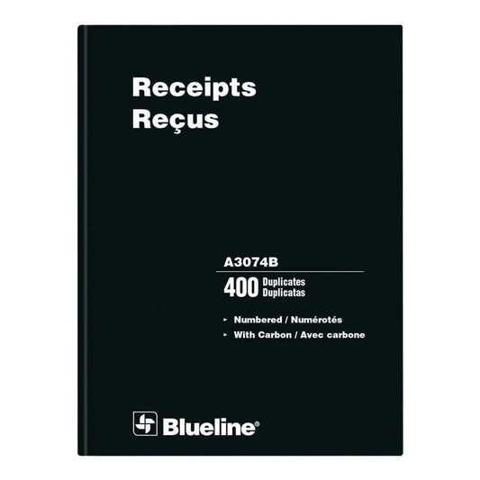 Blueline Perfect Binding Bilingual Receipt Book (A3074B)