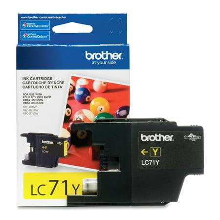 Brother Genuine OEM LC71Y (LC-71Y) Yellow Inkjet Cartridge (300 YLD)