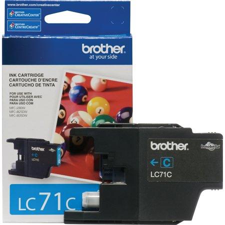 Brother Genuine OEM LC71C (LC-71C) Cyan Inkjet Cartridge (300 YLD)