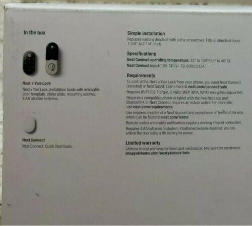 NEST X Yale - Smart Lock Wi-Fi Replacement Deadbolt with App/Keypad/Voice Assistant Access