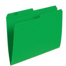 Reversible Coloured File Folders (Box of 100) - Letter Size