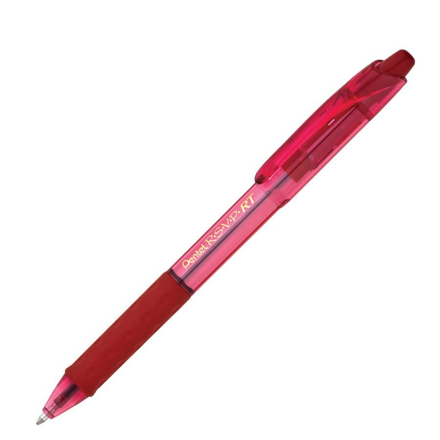 Pentel R.S.V.P. RT Colors New Retractable Ballpoint Pen Line Barrel Ink of 12 (BK93CRB-B)