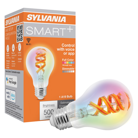SMART+ WiFi Filament Color + 2000K:  A19 Color and Amber White (2000K)