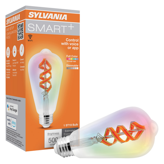 SMART+ WiFi Filament Color + 2000K:  ST19 Color and Amber White (2000K)