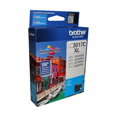 Brother LC3017CS Innobella  Cyan Ink Cartridge, High Yield